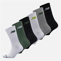 New Balance Saisonales Sechserpack Crew Socken Multi