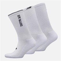 New Balance Multi Logo Drei Pack Crew Socken Weiß