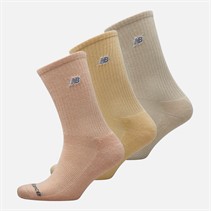 New Balance Graue Patch Logo 3er-Pack Crew Socken Multi