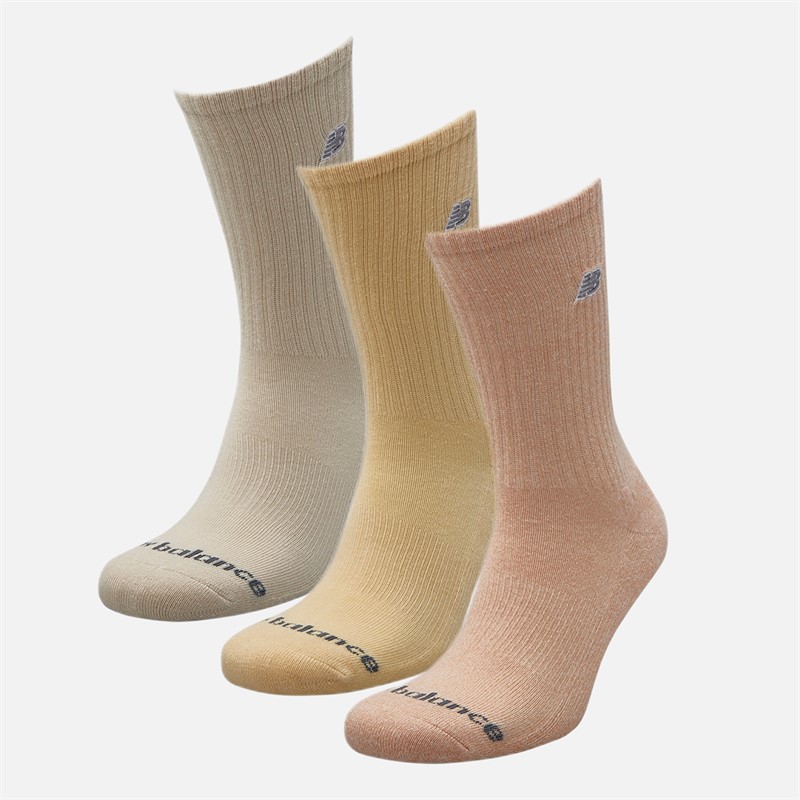 New Balance Chaussettes courtes grises avec logo patch lot de trois Multi