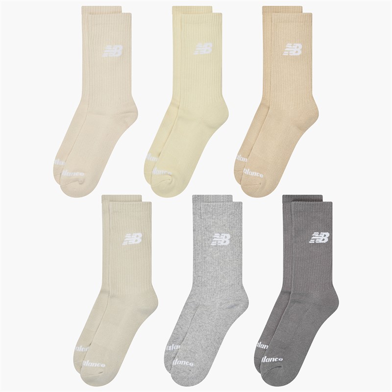 New Balance Herren Everyday Sechserpack Crew Socken Multi
