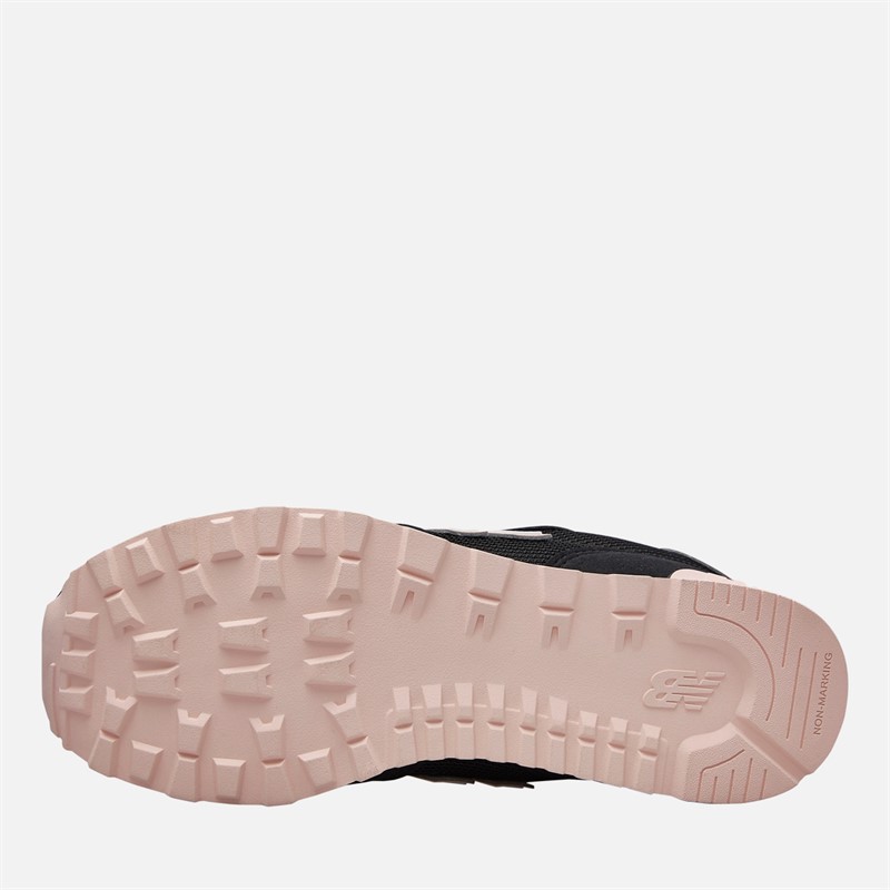 New Balance Junior Girls 515 Lace Trainers Black/Pink