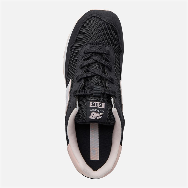 New Balance Junior Girls 515 Lace Trainers Black/Pink