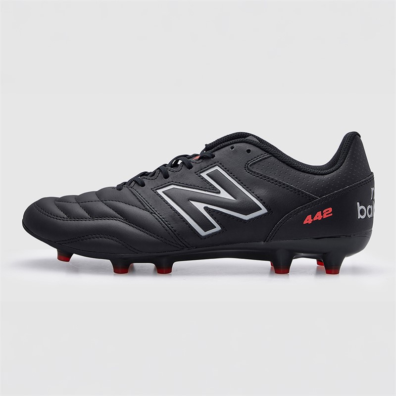 New Balance 442 V2 Team FG Firm Ground Football Boots Black/Silver/Red