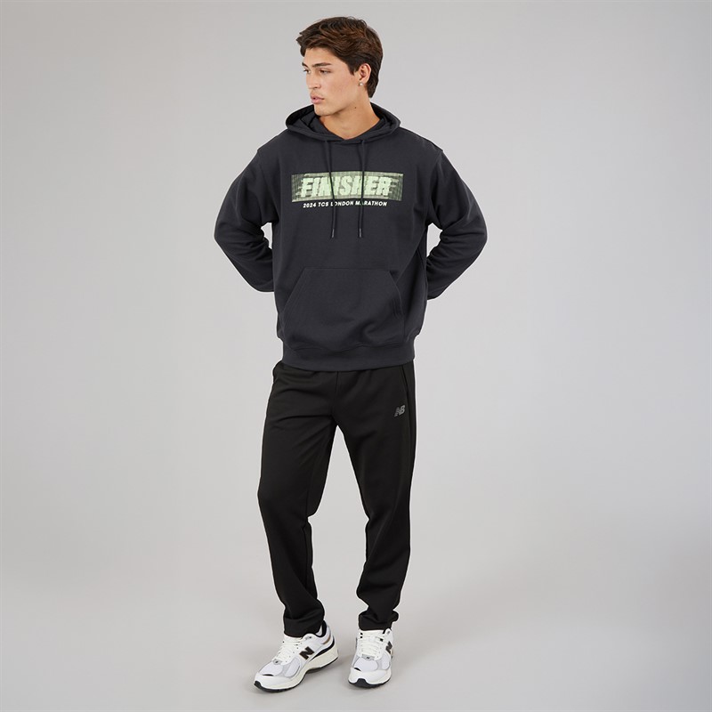 New Balance Mens London Edition Finisher Graphic Hoodie Black