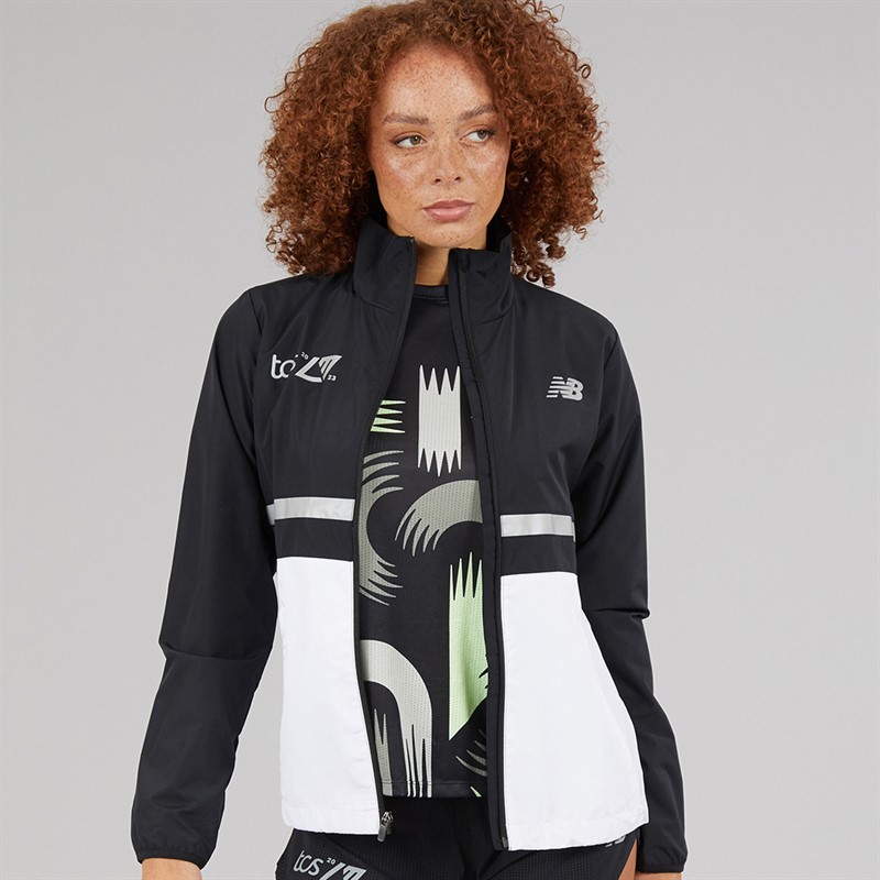 New Balance Womens London Edition Marathon Surplus Running Jacket Black/Multi