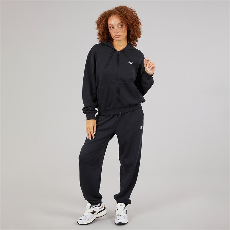 New Balance Womens Sport Essentials Full Zip Hoodie Black