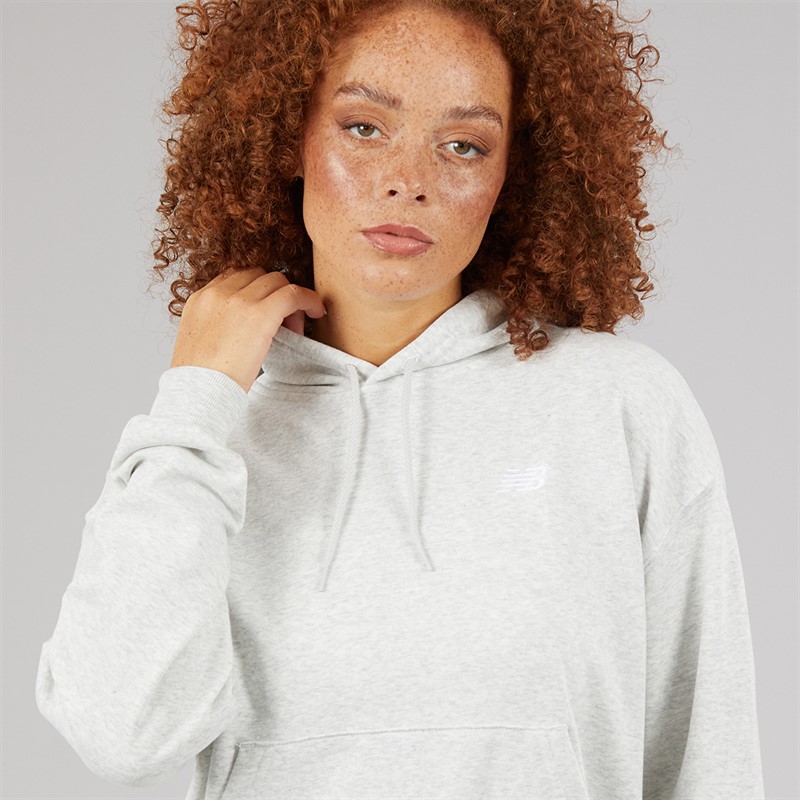 New Balance Womens Sport Essentials Hoodie Ash Heather
