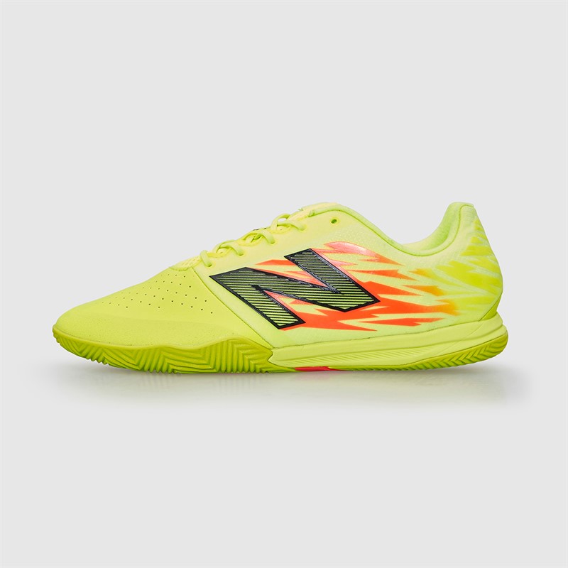 New Balance Mens Furon Pro V8 IN Indoor Football Boots Hi-Light Yellow/Energy Red