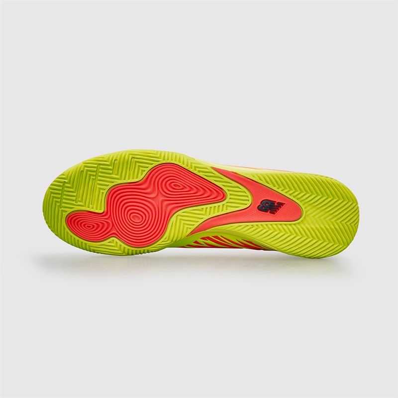 New Balance Mens Furon Pro V8 IN Indoor Football Boots Hi-Light Yellow/Energy Red