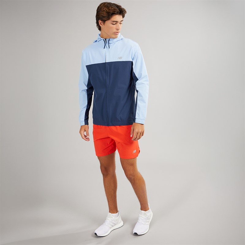 New Balance Mens Woven Full Zip Jacket Navy