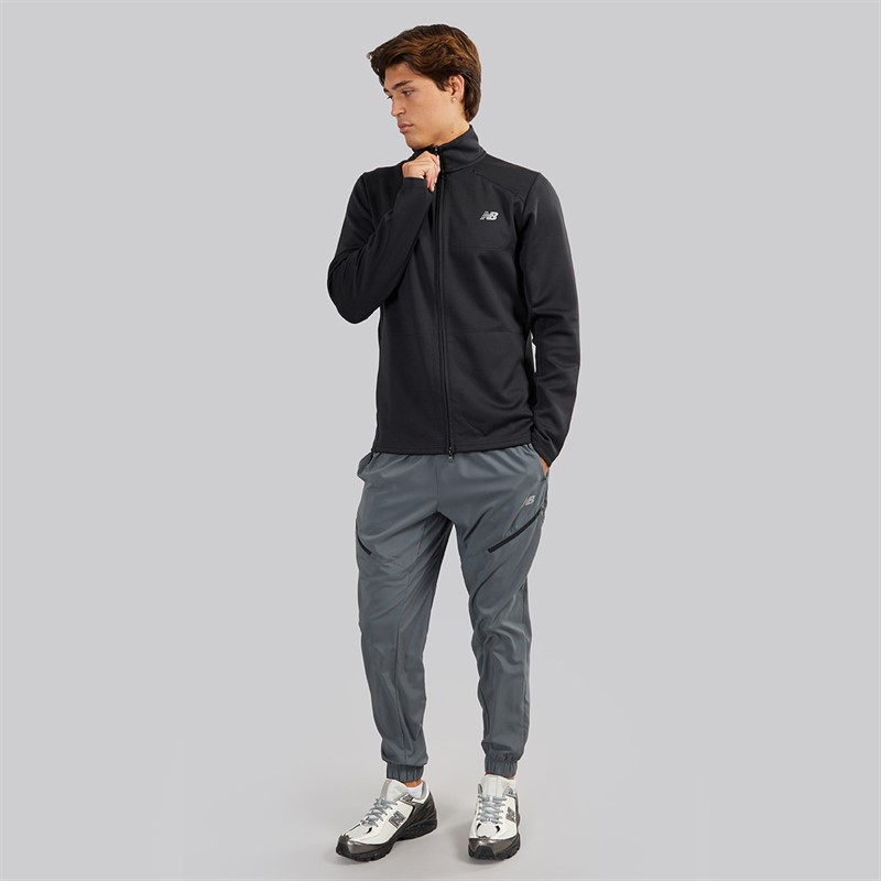 New Balance Mens Sports Essentials Woven Zip Pocket Track Pants Graphite