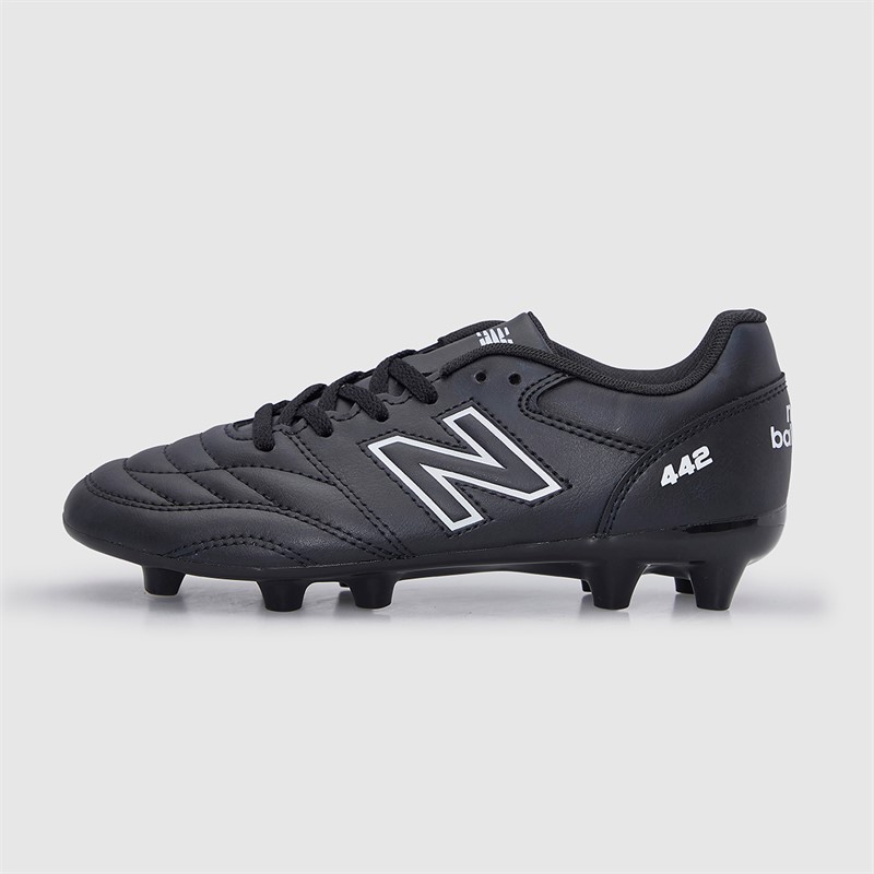New Balance Junior 442 V2 Academy FG Firm Ground Football Boots Black/White