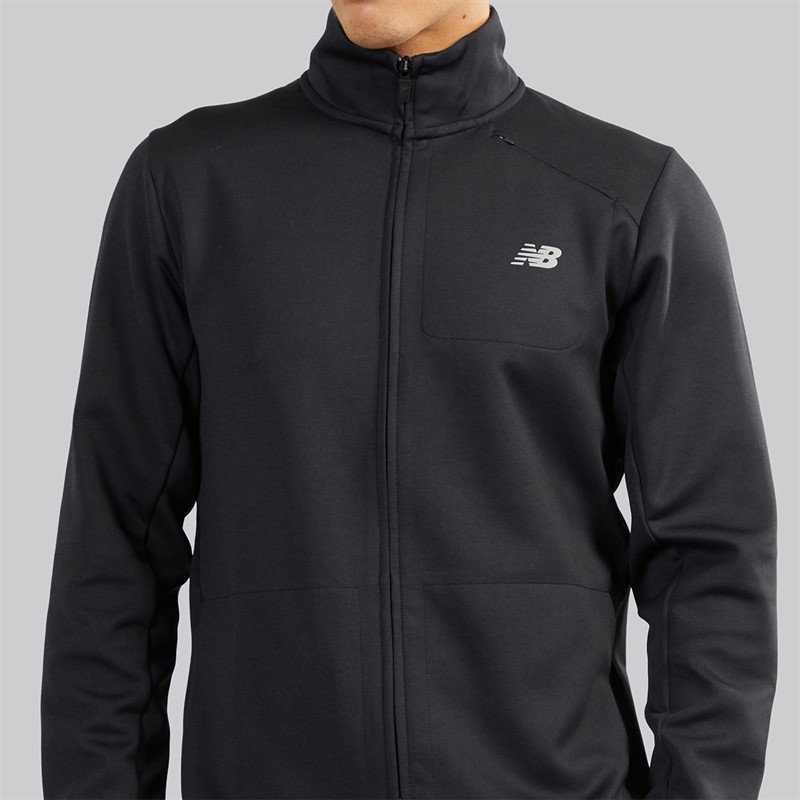 New Balance Mens Tech Knit Training Full Zip Track Jacket Black