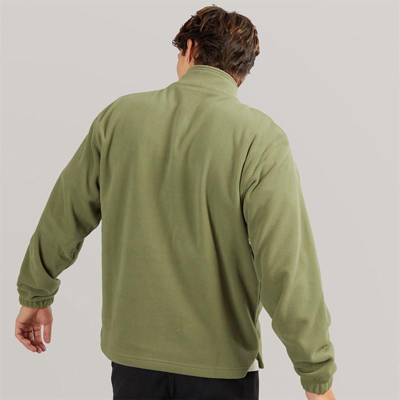 New Balance Mens Sport Essentials 1/2 Zip Polar Fleece Light Khaki Green