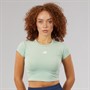 New Balance Womens Fitted Cropped T-Shirt Mountain Teal