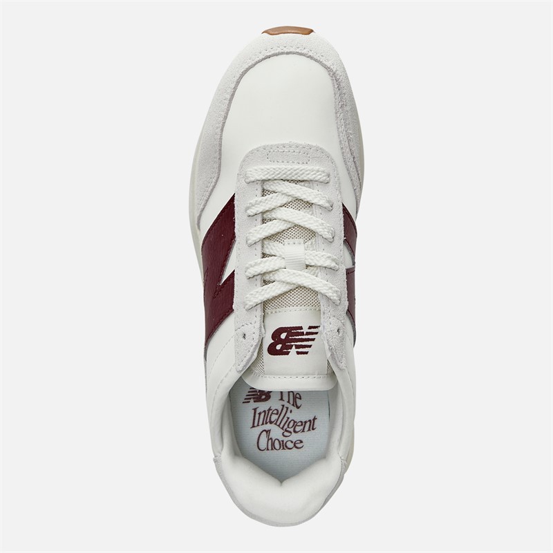 New Balance 370 Trainers Sea Salt/Crimson