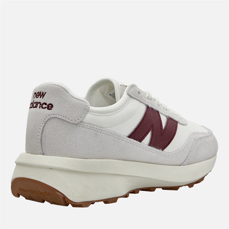 New Balance 370 Trainers Sea Salt/Crimson