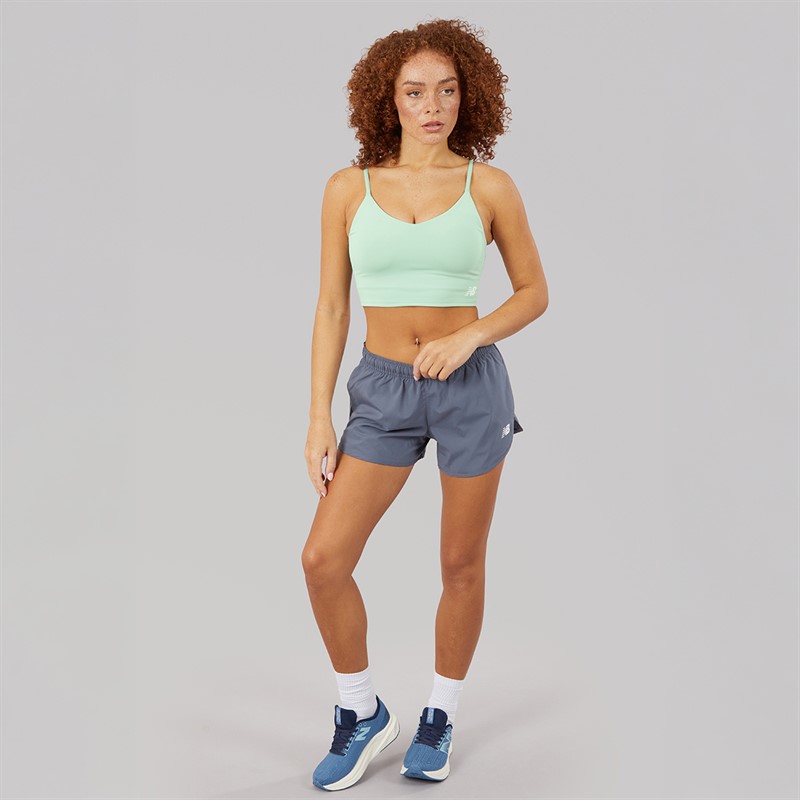New Balance Womens Accelerate Light Support Sports Bra Top Mountain Teal
