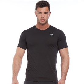 New Balance Heren Accelerate T Shirt Zwart new balance kopen in de aanbieding