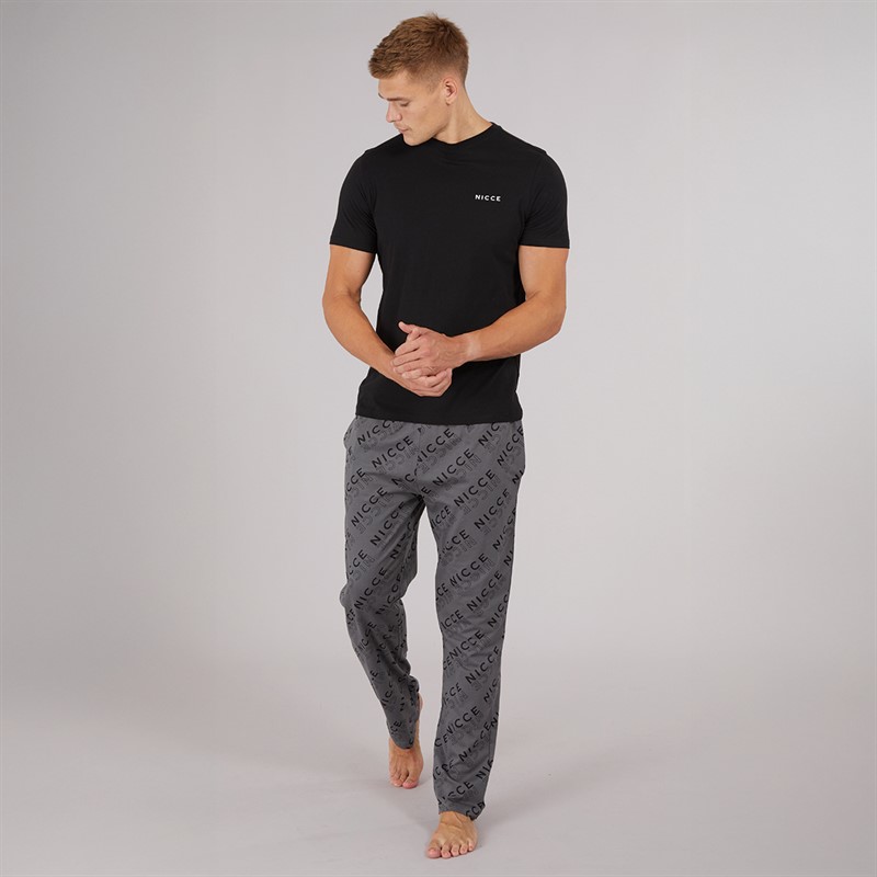 NICCE Mens Layette Five Pack T-Shirts White/Black/Grey Marl/Navy/Charcoal Marl