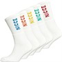 NICCE Mens Lenga Five Pack Crew Socks White