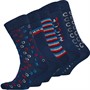 NICCE Mens Yanisi Five Pack Dress Socks Navy AOP/Navy/Navy Stripe/Navy/Navy AOP
