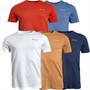NICCE Mens Alvern Five Pack T-Shirts Denim/Burnt Orange/Navy/Sand/White