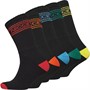 NICCE Mens Sinders Five Pack Crew Socks Black