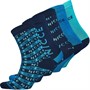 NICCE Boys Hemli Five Pack Socks Navy/Navy/Teal/Navy/Aqua