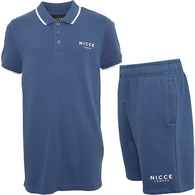 NICCE Boys Fergal T-Shirt And Shorts Set Element Blue