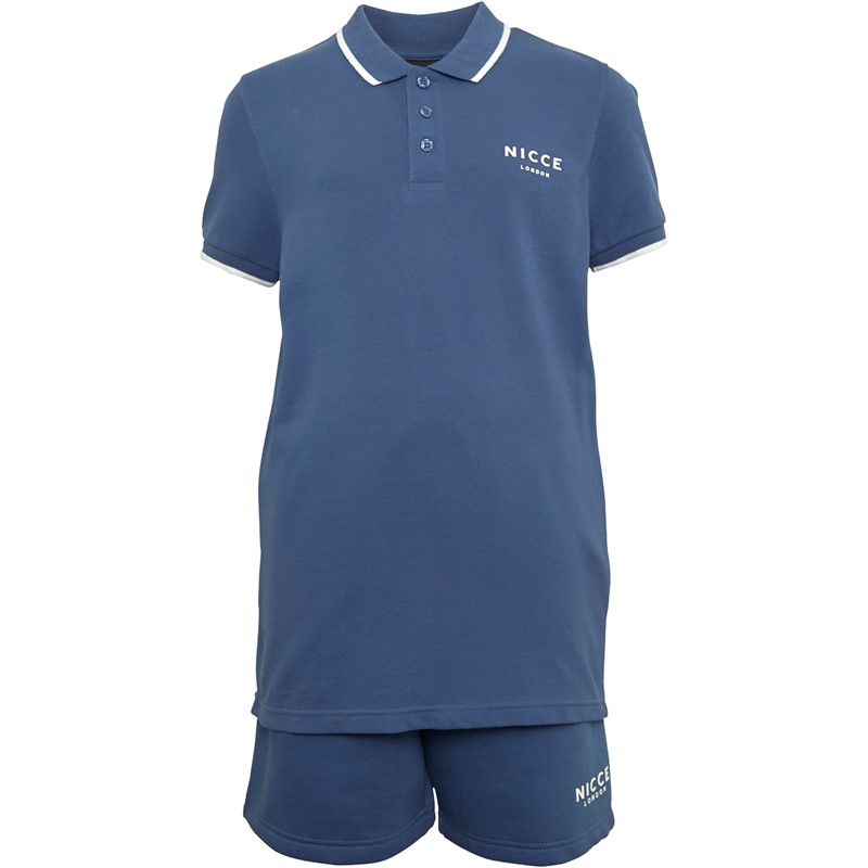 NICCE Boys Fergal T-Shirt And Shorts Set Element Blue