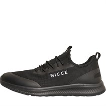 NICCE Mens Chassis Trainers Black/Silver Grey