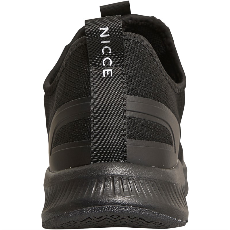 NICCE Mens Chassis Trainers Black/Silver Grey