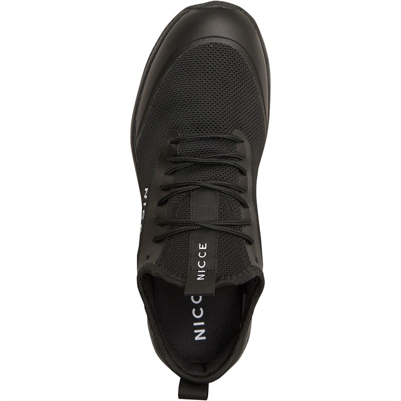 NICCE Mens Chassis Trainers Black/Silver Grey