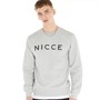 NICCE Mens Original Logo Crew Sweatshirt Stone Grey