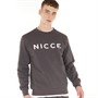 NICCE Mens Original Logo Crew Sweatshirt Coal