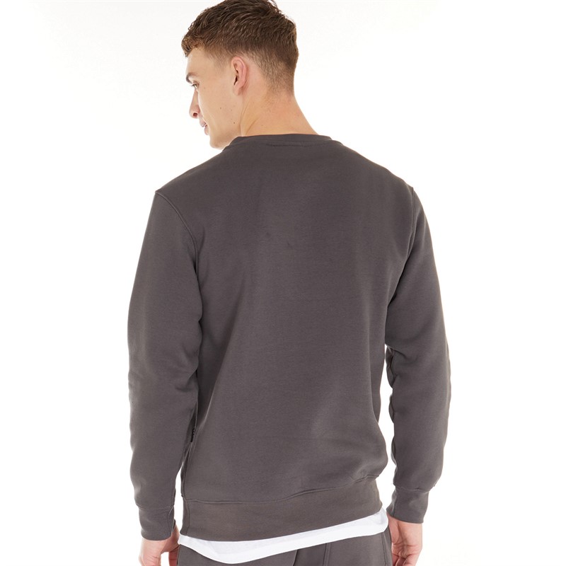 NICCE Mens Original Logo Crew Sweatshirt Coal