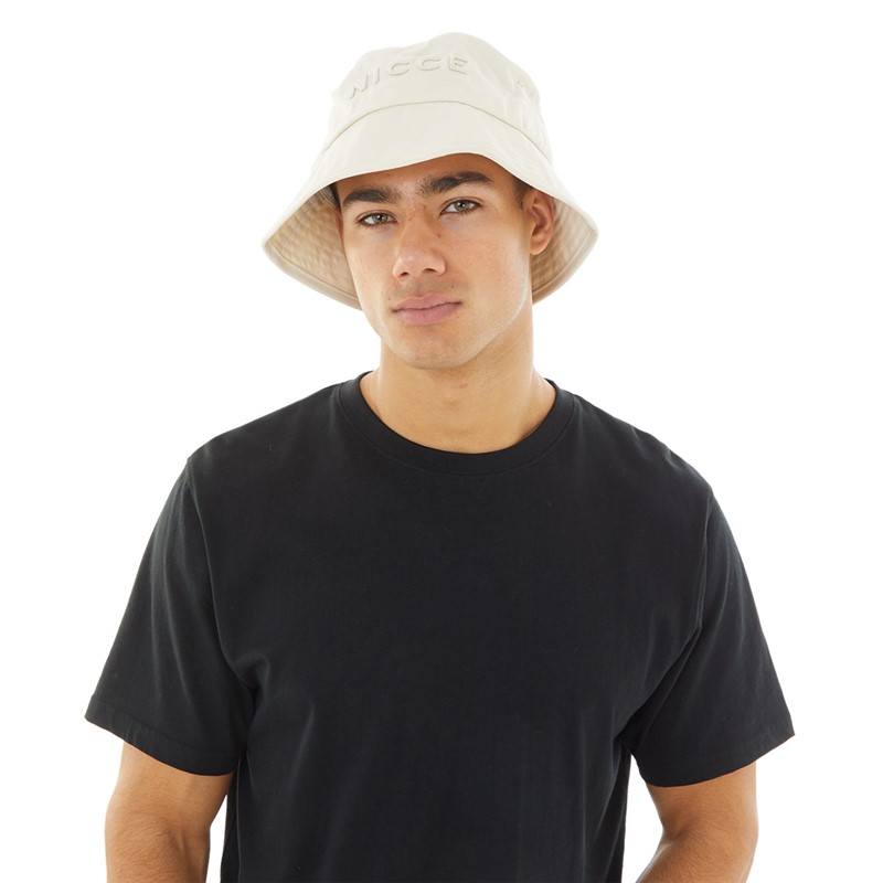 NICCE Mens Louie Bucket Hat Chalk