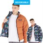 NICCE Mens Tumble Reversible Puffer Jacket Ginger/Multi