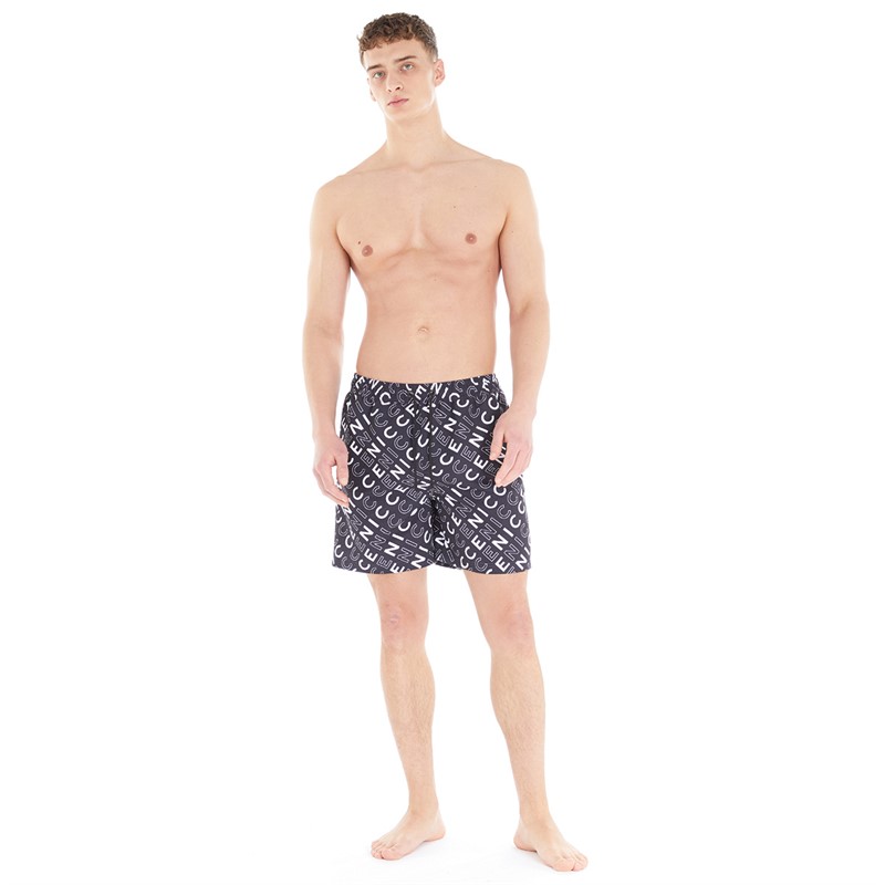 NICCE Mens Torrey AOP Swim Shorts Black