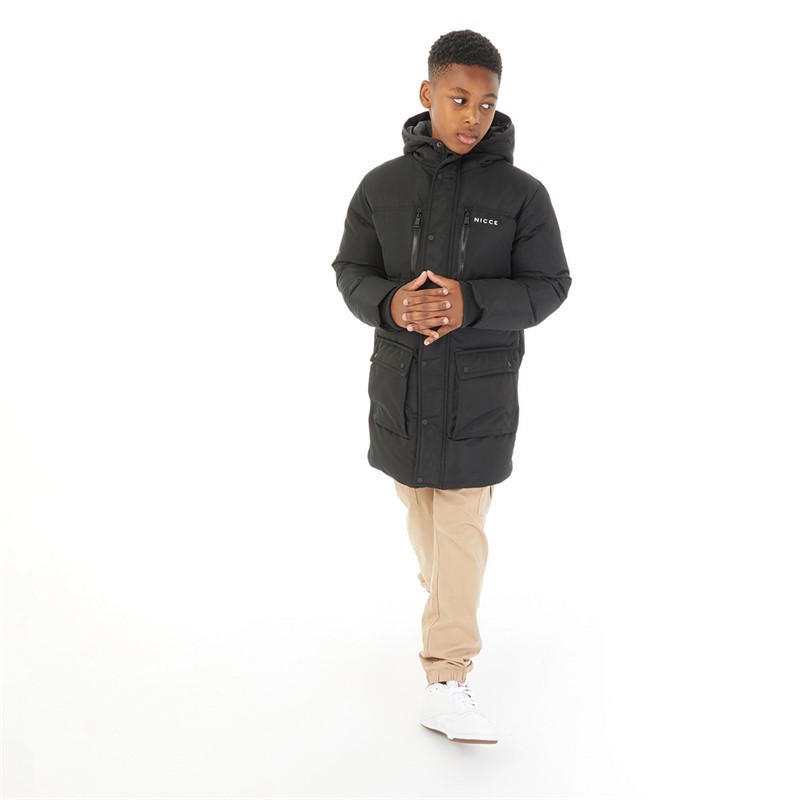 NICCE Boys Vespucci Parka Jacket Black