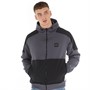 NICCE Mens District Zip Through Hooded Jacket Anthracite/Black/Cool Grey