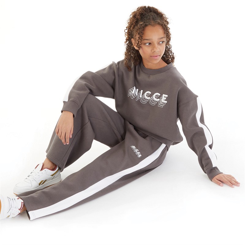 NICCE Girls Prinny Tracksuit Charcoal