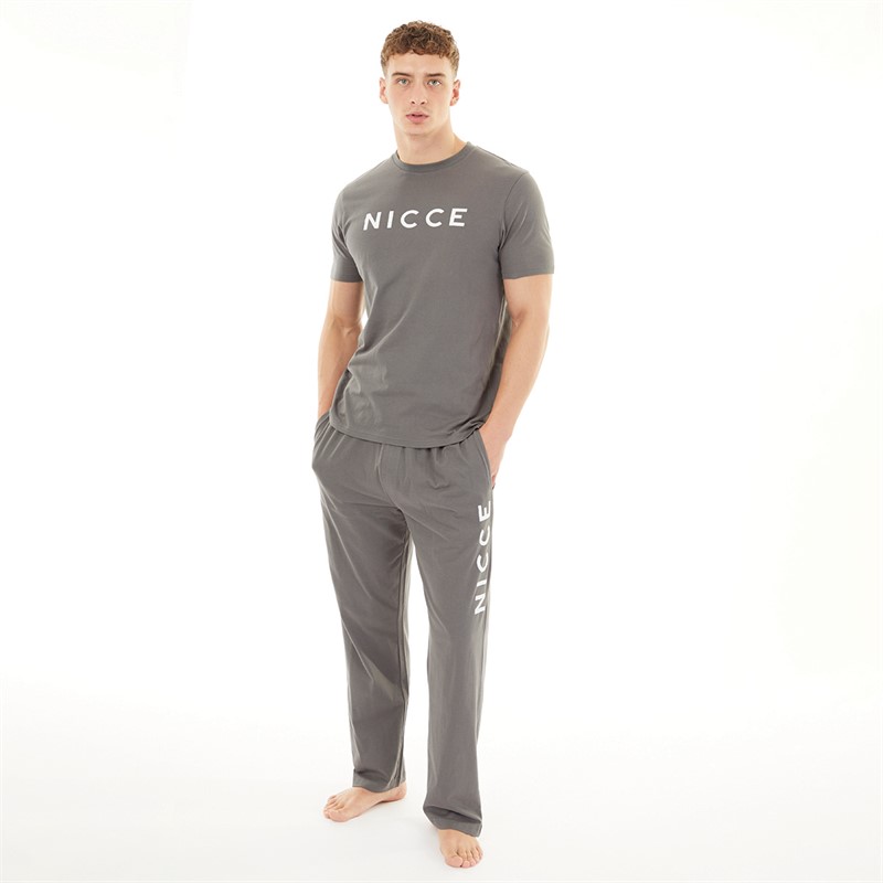 NICCE Mens Henry Lounge Set Coal