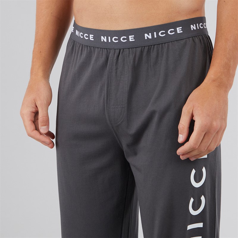 NICCE Mens Henry Lounge Set Coal