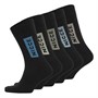 NICCE Mens Titus Five Pack Dress Socks Black