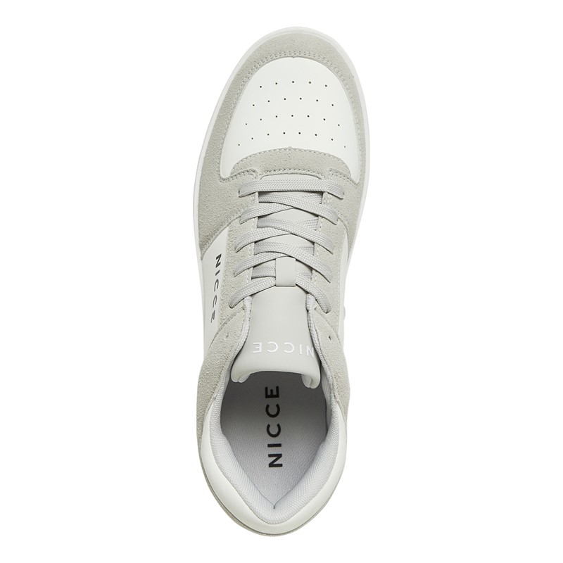 NICCE Mens Covent Trainers White/Grey