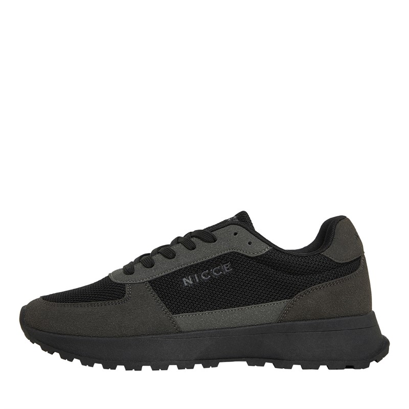 NICCE Mens Dalston Trainers Black/Grey