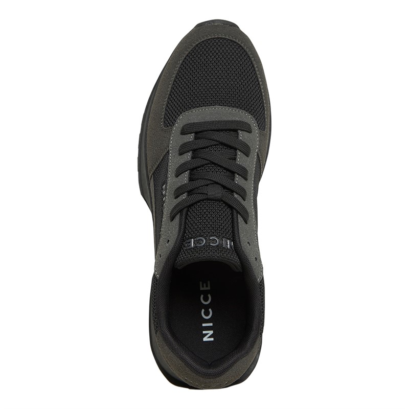 NICCE Mens Dalston Trainers Black/Grey